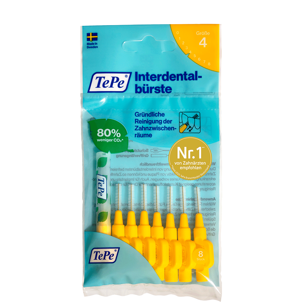 Bild: TePe Interdentalbürsten gelb 0.7mm