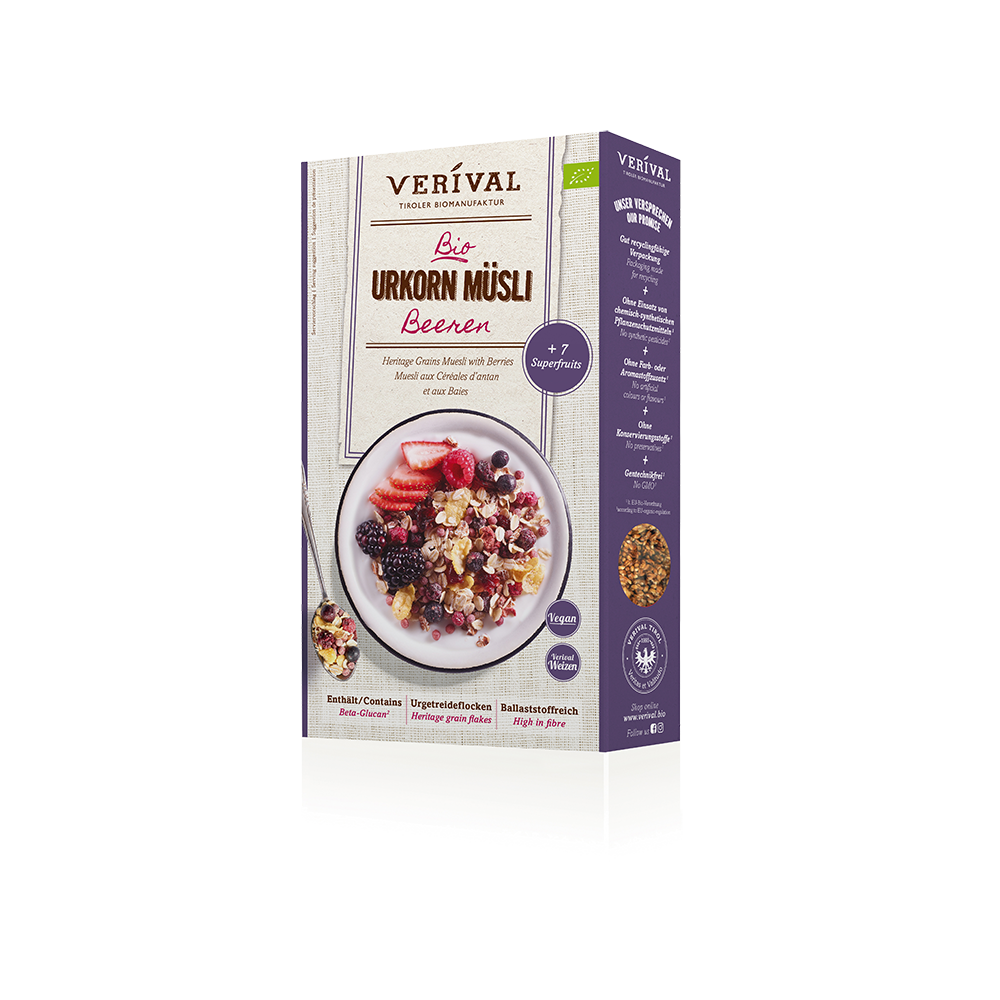 Bild: Verival Bio Urkorn Müsli Beeren