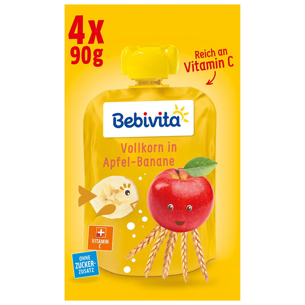 Bild: Bebivita Quetschie Vollkorn in Apfel-Banane