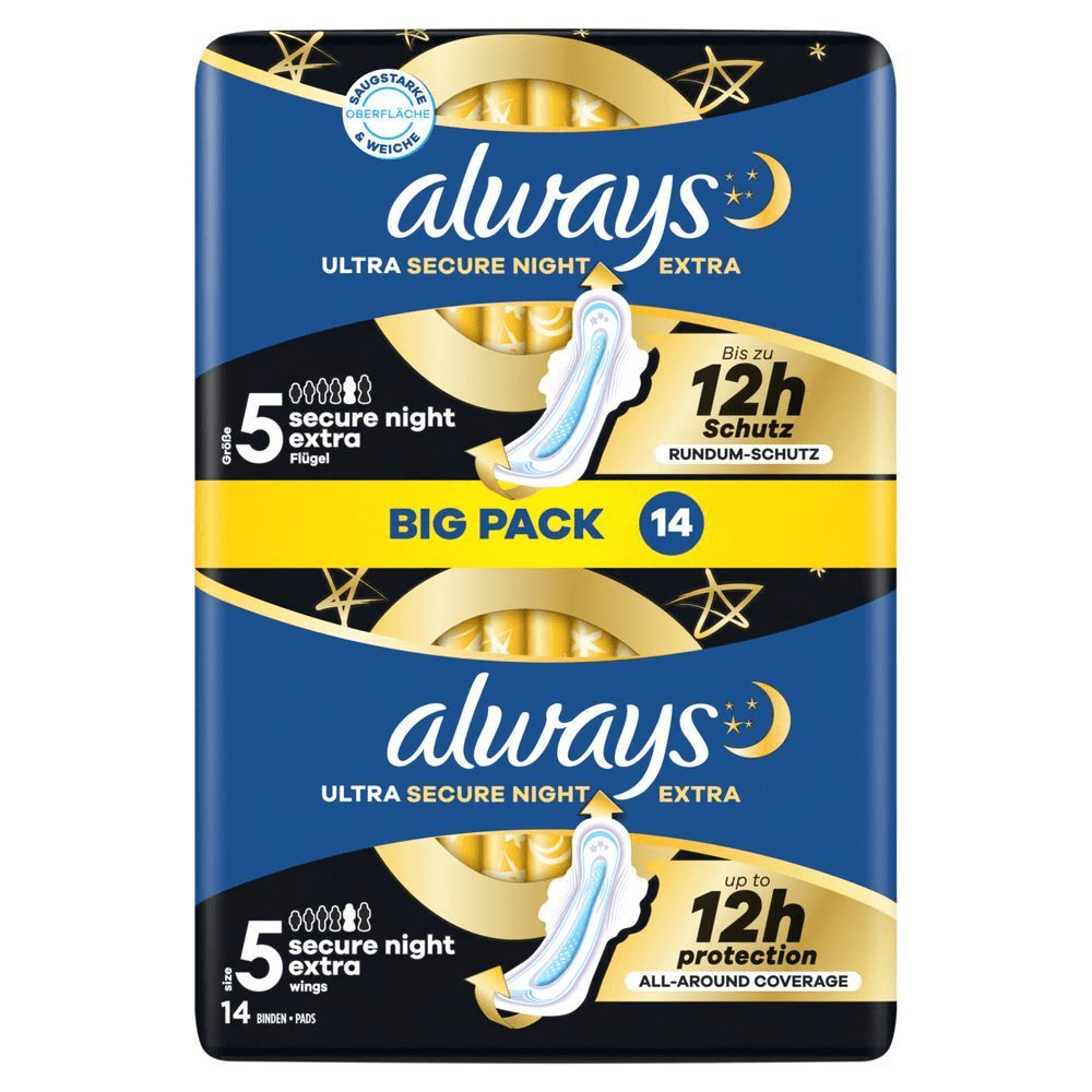 Bild: always Ultra Damenbinden Secure Night Extra