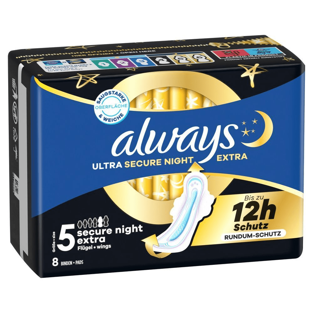 Bild: always Ultra Damenbinden Secure Night Extra