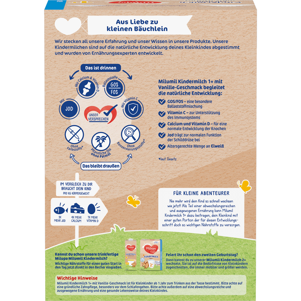Bild: Milupa Milumil Kindermilch 1+ mit Vanillegeschmack