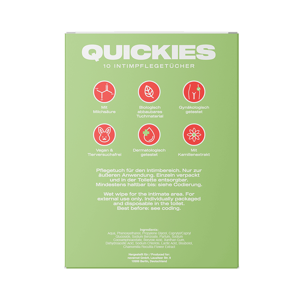Bild: Nevernot Quickies Intimpflegetücher