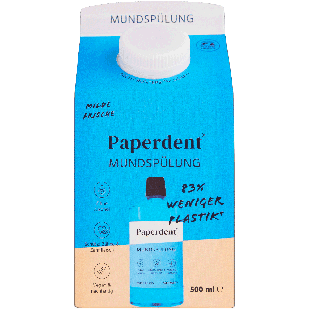Bild: Paperdent Mundspülung Milde Frische