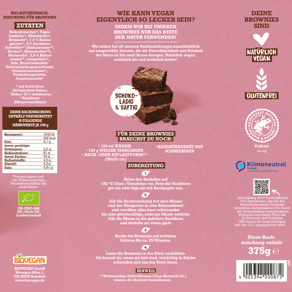 Bild: Biovegan Backmischung Meine Brownies