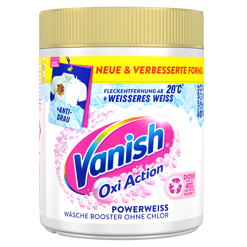 Bild: Vanish OxiAction Powerweiss Wäsche Booster