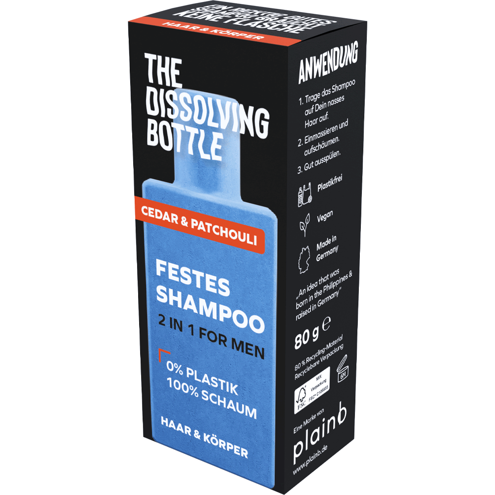 Bild: The Dissolving Bottle 2in1 Festes Shampoo & Körper