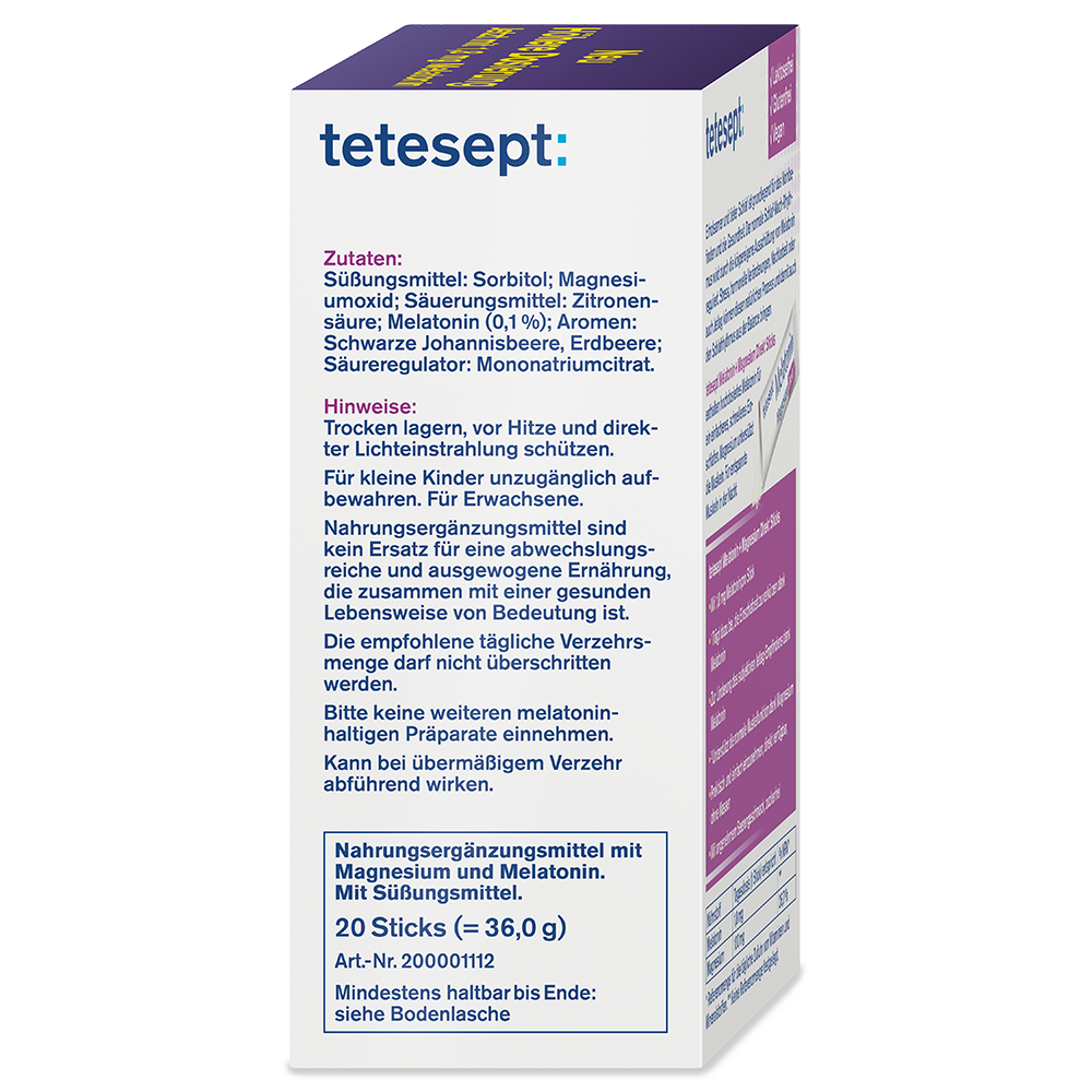 Bild: tetesept: Melatonin Magnesium Direkt 