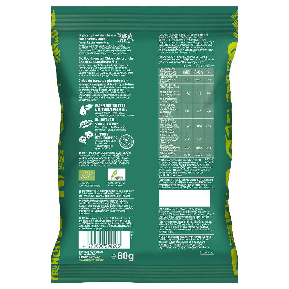 Bild: El Origen Kochbananen Chips