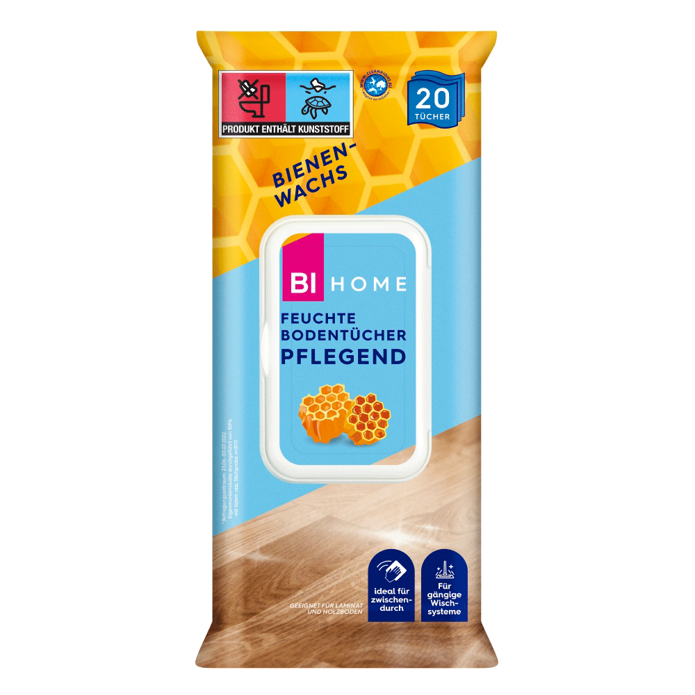 Bild: BI HOME Feuchte Bodentücher mit Bienenwachs
