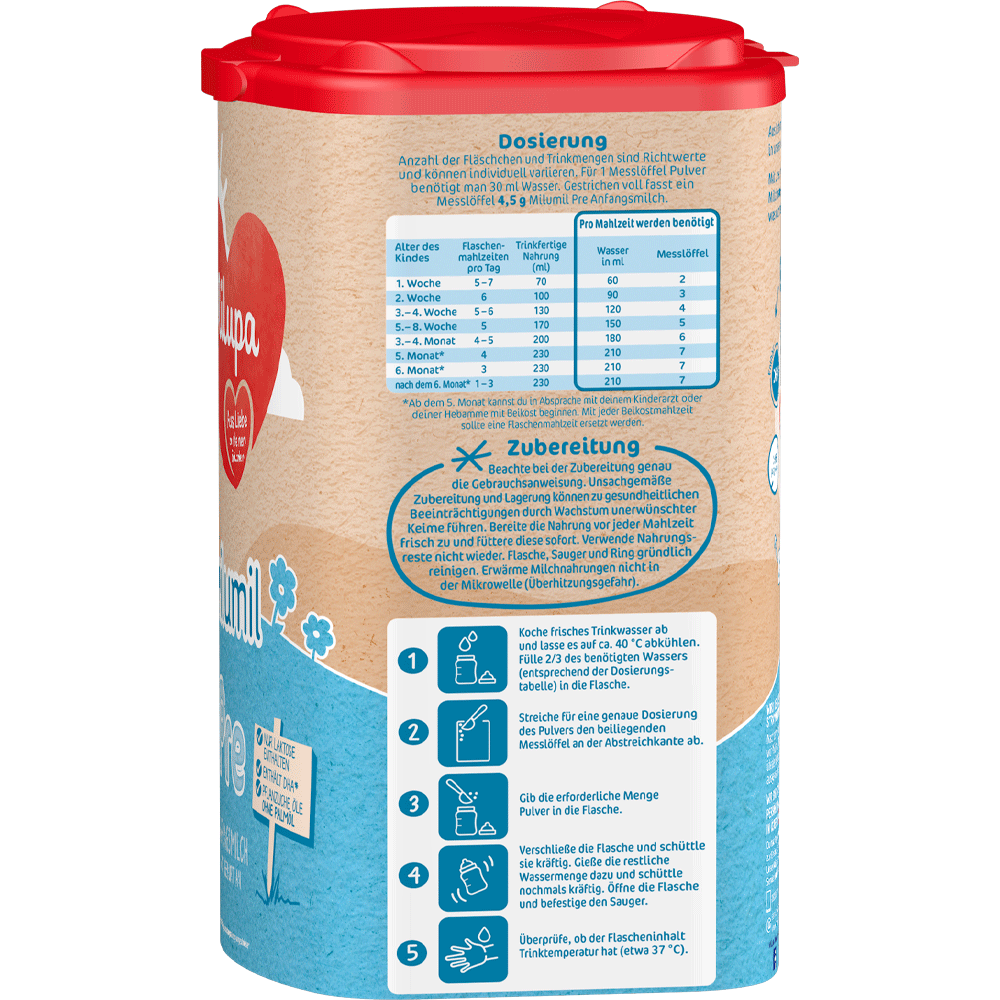 Bild: Milupa Milumil Pre, Anfangsmilch