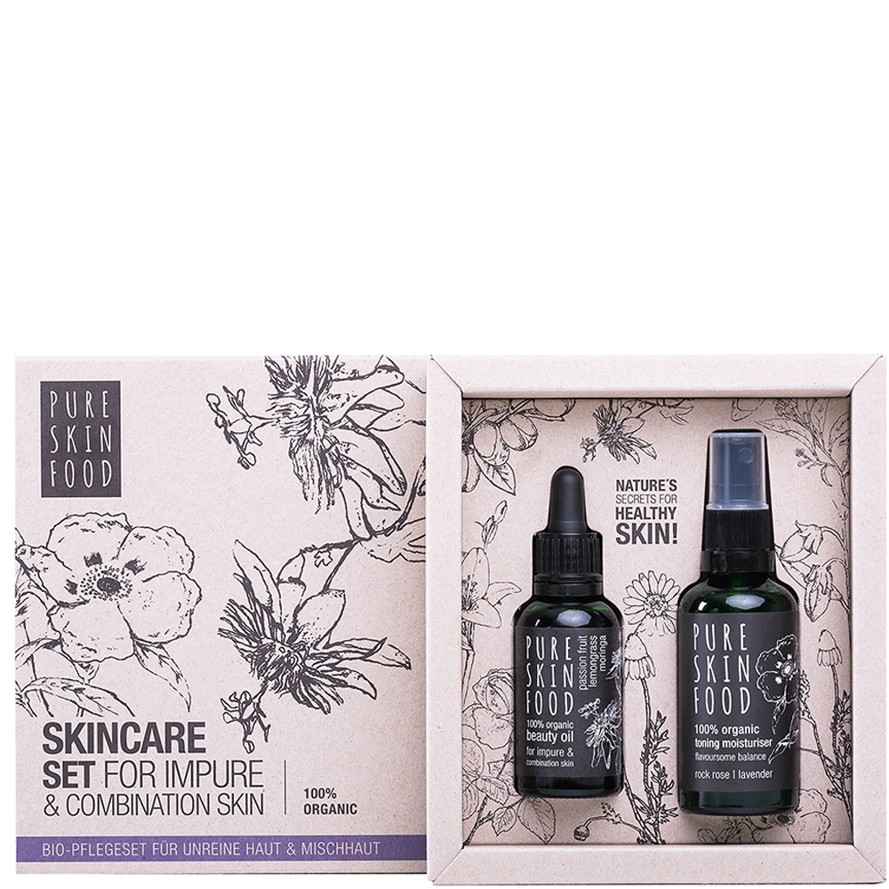 Bild: Pure Skin Food Bio Pflegeset für unreine Haut & Mischhaut