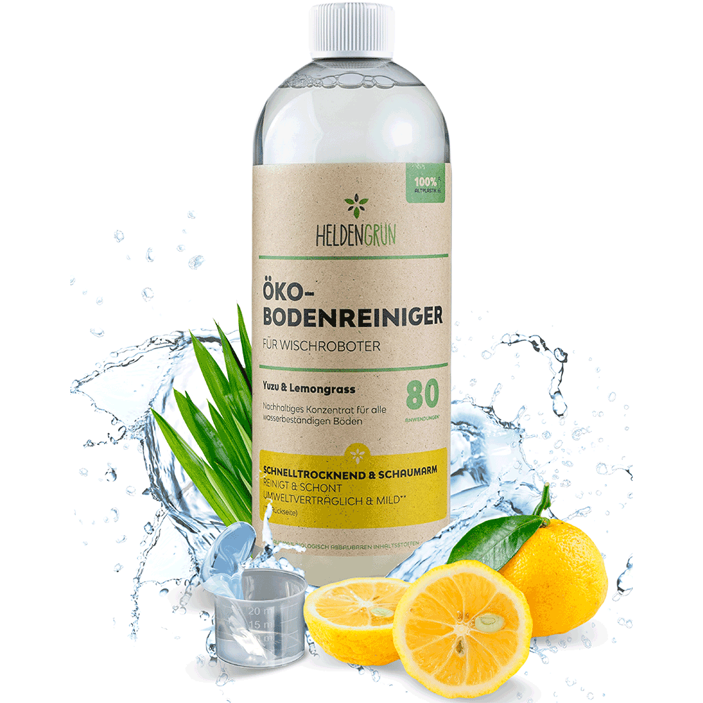 Bild: Heldengrün Bodenreiniger für Wischroboter Lemongrass
