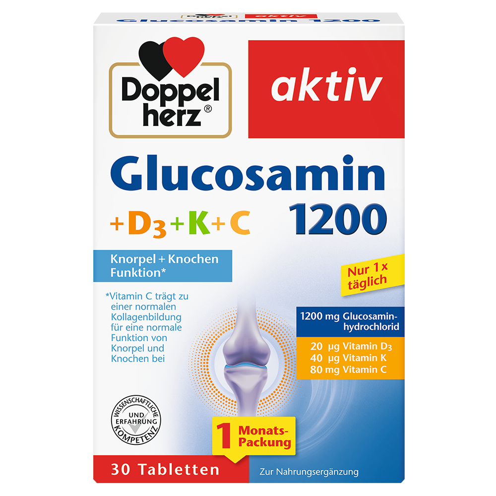 Bild: DOPPELHERZ Glucosamin 1200 + D3 + K + C