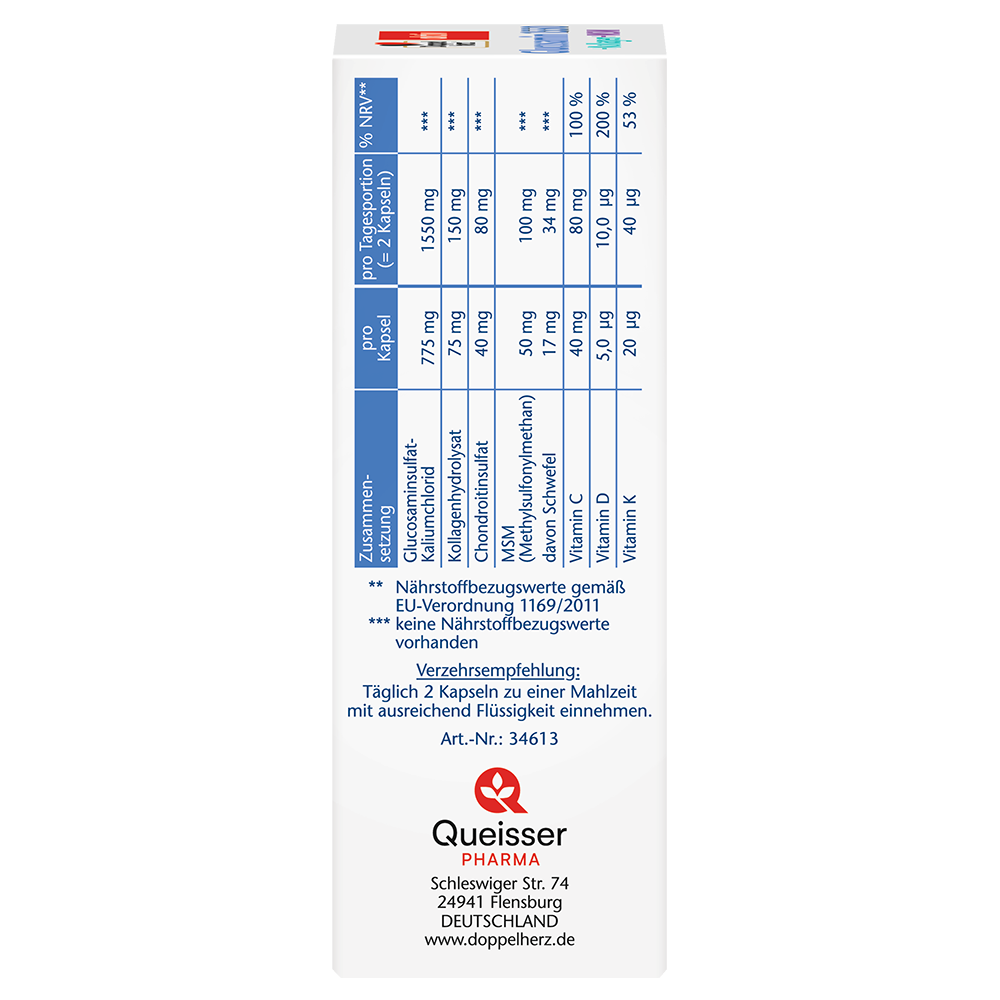 Bild: DOPPELHERZ Glucosamin 1550 + Kollagen + MSM + Vitamin C