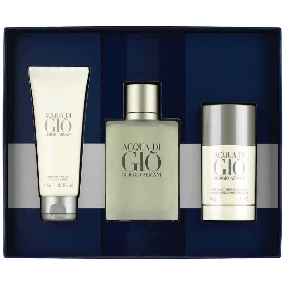 Bild: Giorgio Armani Acqua Di Gio Geschenkset Eau de Toilette 100 ml + Deodorant 75 g + After Shave Balm 75 ml 