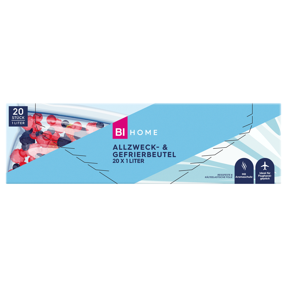 Bild: BI HOME Allzweck- und Gefrierbeutel 1 Liter
