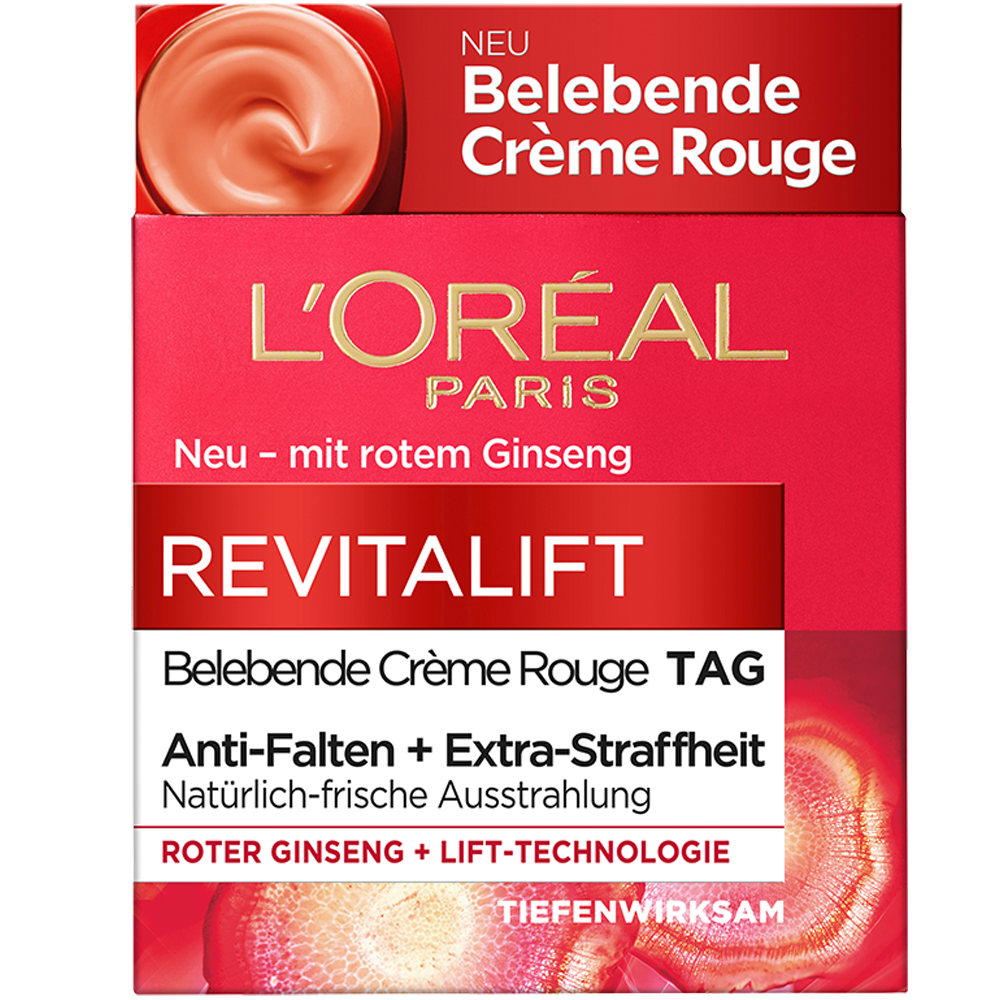 Bild: L'ORÉAL PARIS Revitalift Belebende Crème Rouge Tag