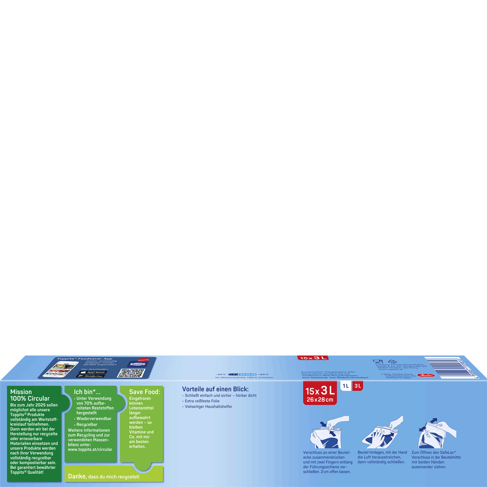 Bild: Toppits SafeLoc Ruck-Zuck Beutel 3L