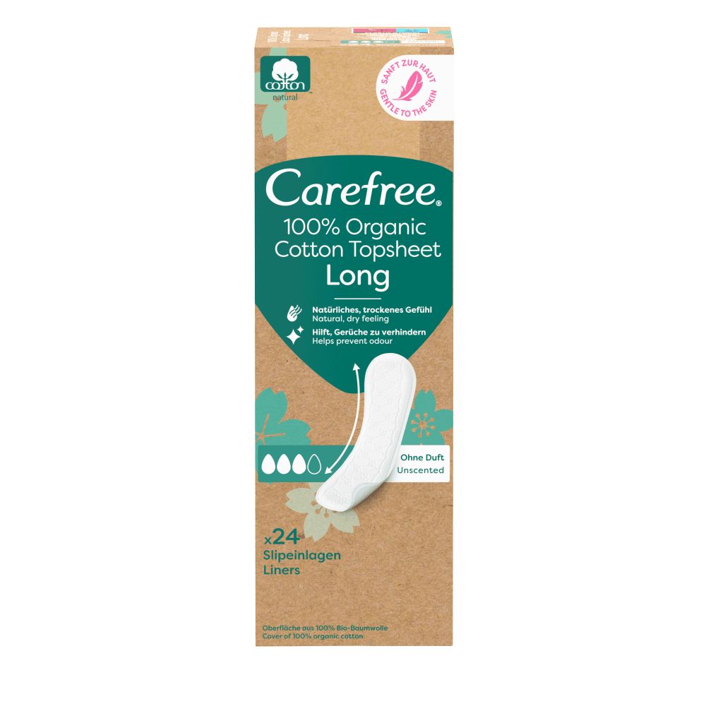 Bild: Carefree Organic Cotton Topsheet Slipeinlagen Long