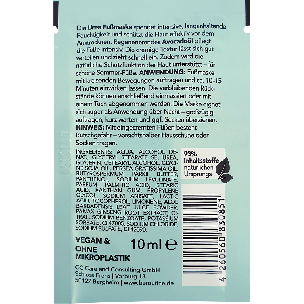 Bild: b.e. ROUTINE SOS Pflege Fußmaske