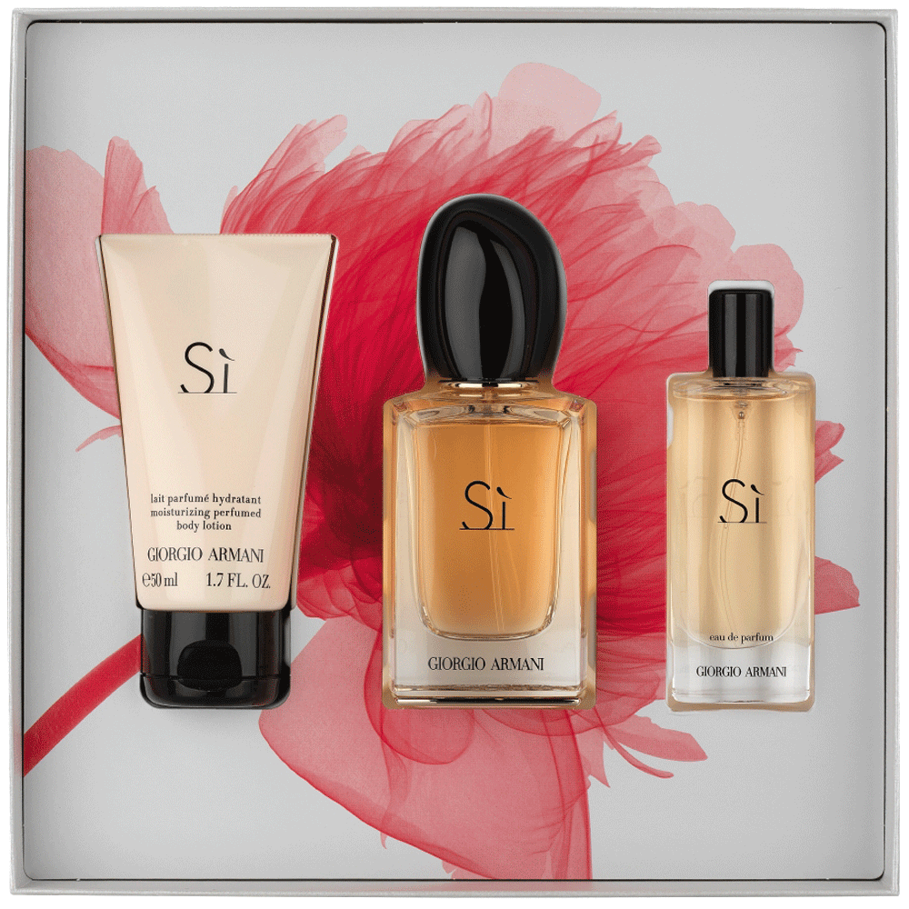 Bild: Giorgio Armani Sì Geschenkset Eau de Parfum 50 ml & 15 ml + Bodylotion 50 ml