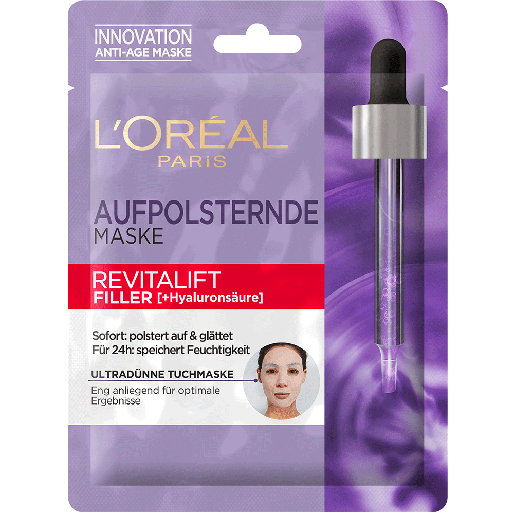 Bild: L'ORÉAL PARIS Revitalift Filler + Hyaluronsäure aufpolsternde Tuchmaske