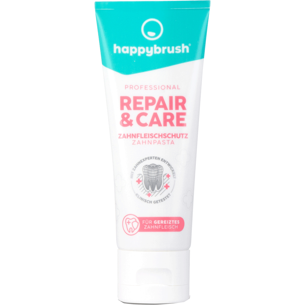 Bild: happybrush Zahnpasta Repair & Care Zahnfleischschutz