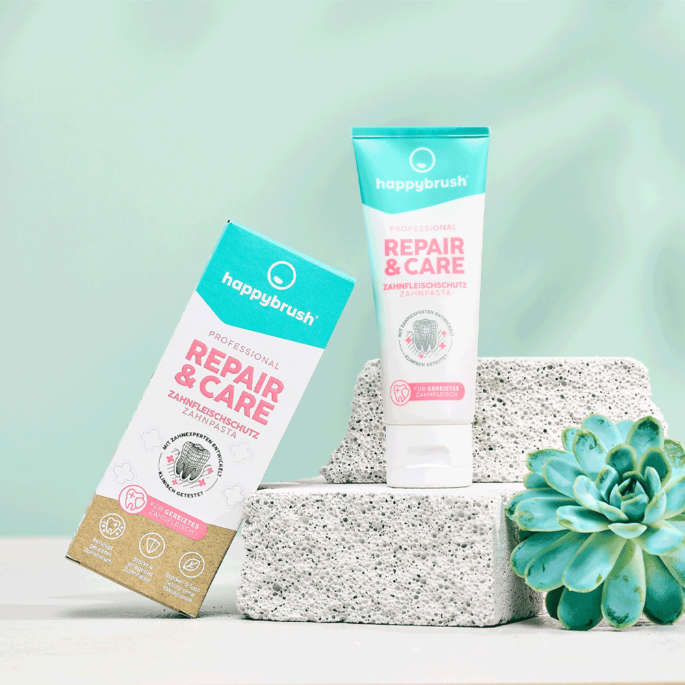 Bild: happybrush Zahnpasta Repair & Care Zahnfleischschutz