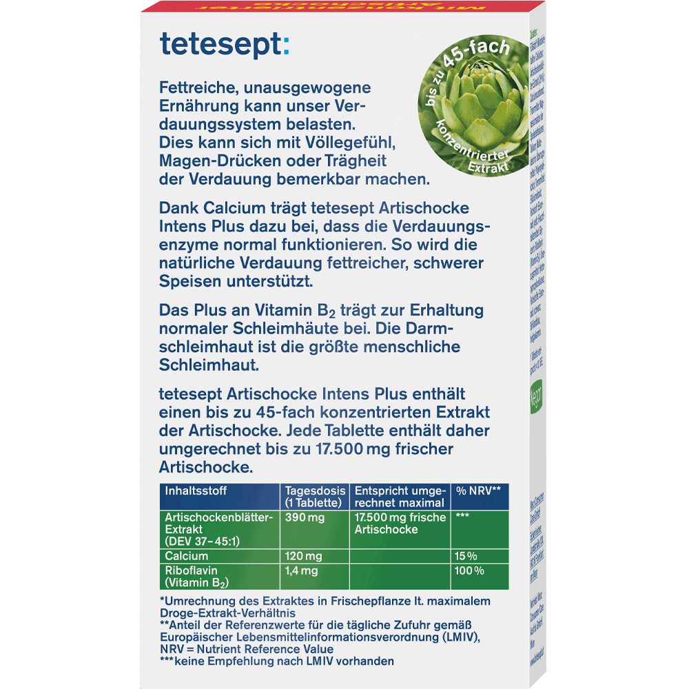 Bild: tetesept: Artischoke Intens Plus