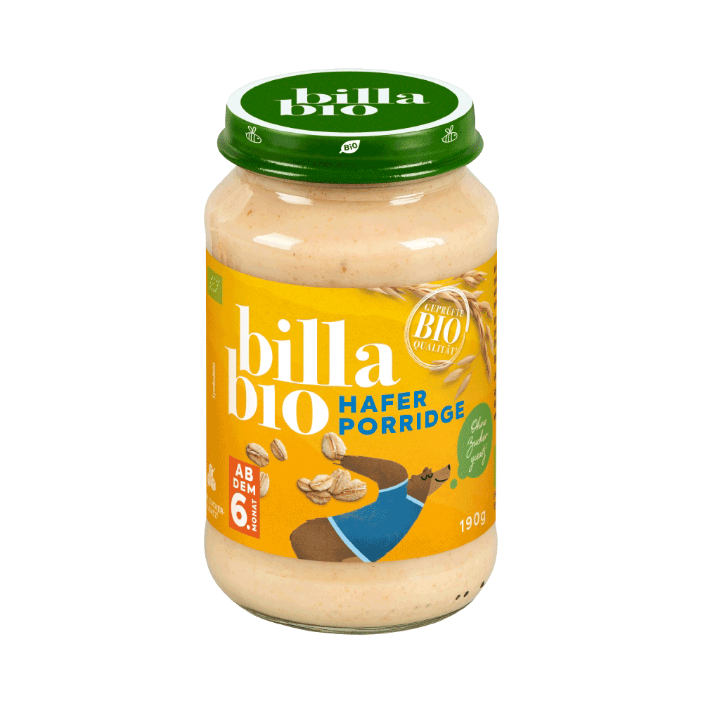 Bild: Billa Bio Gläschen Hafer Porridge