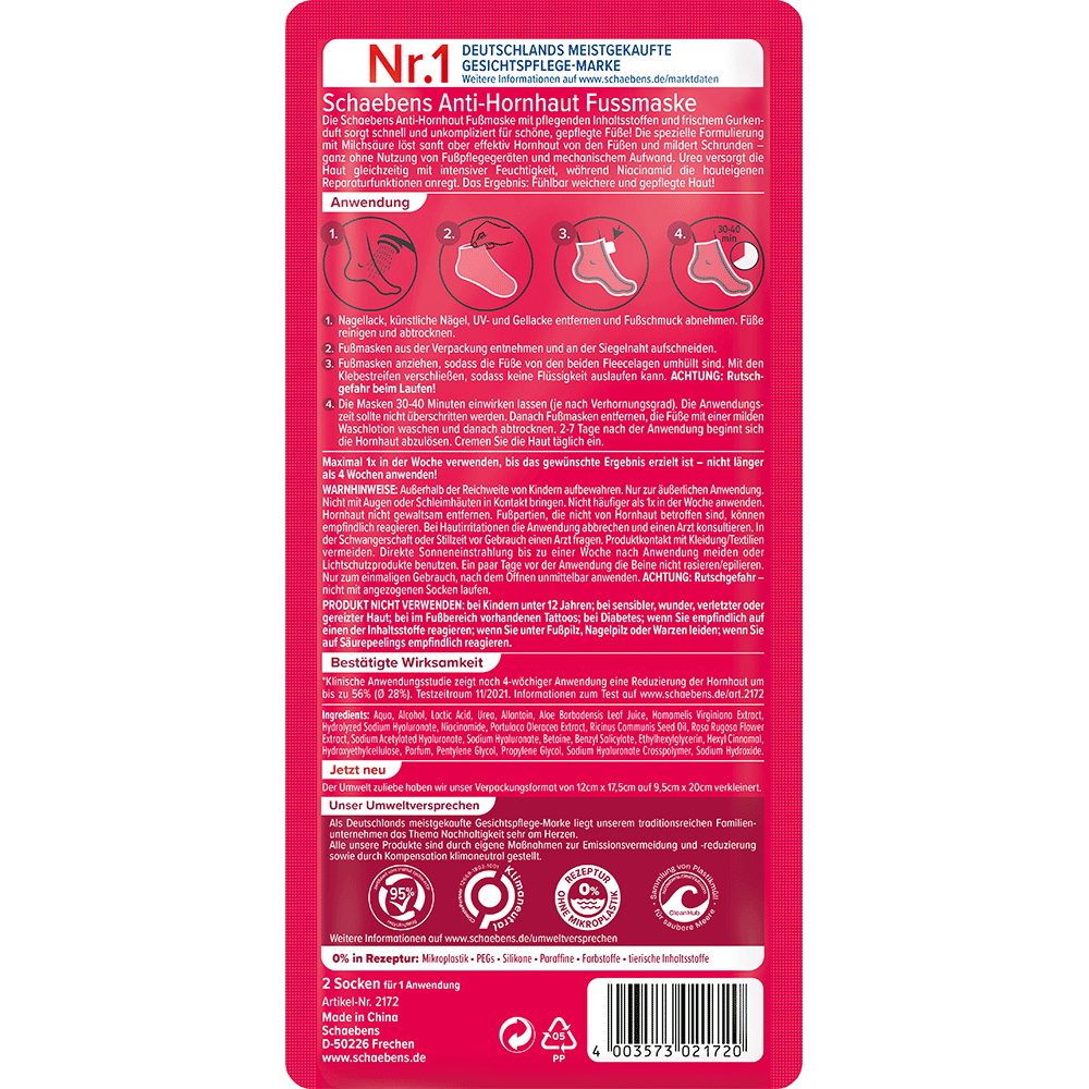 Bild: Schaebens Anti Hornhaut Fußmaske