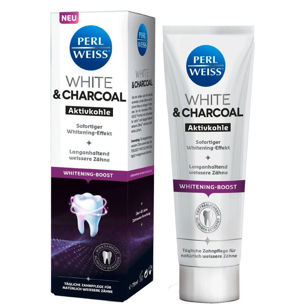 Bild: PERLWEISS White & Charcoal Zahncreme