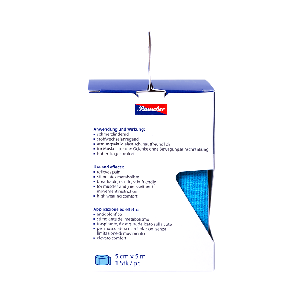 Bild: Raucosan Sport Tape nach kinesiologischer Lehre türkis 