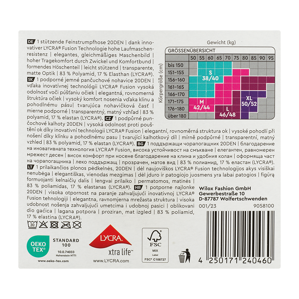 Bild: Vivess Strumpfhose Laufmaschen Resistent M Schwarz