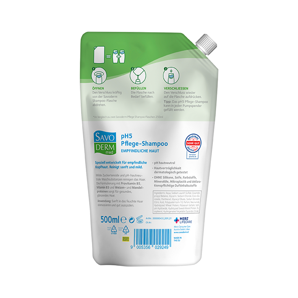 Bild: SAVODERM med Pflege Shampoo pH5 Nachfüllung