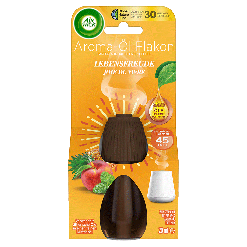 Bild: AIRWICK Aroma Öl Flakon Lebensfreude