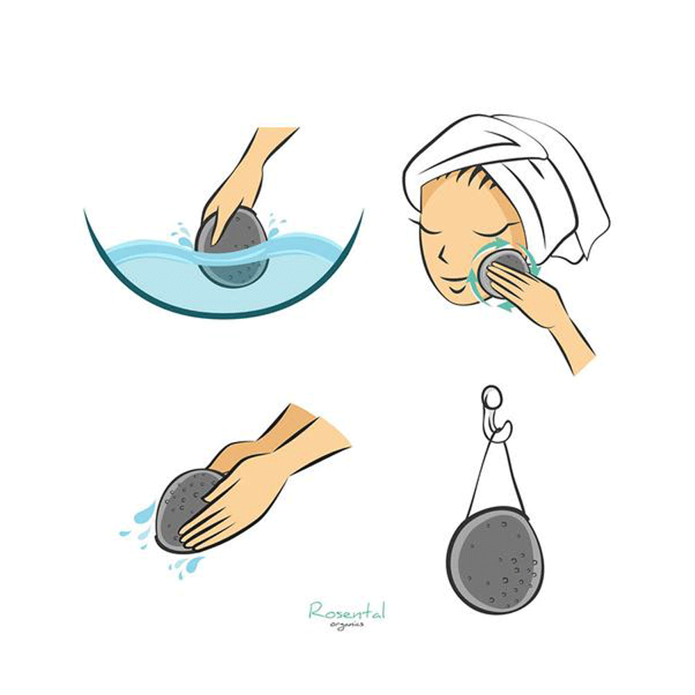 Bild: Rosental Konjac Schwamm Bambuskohle