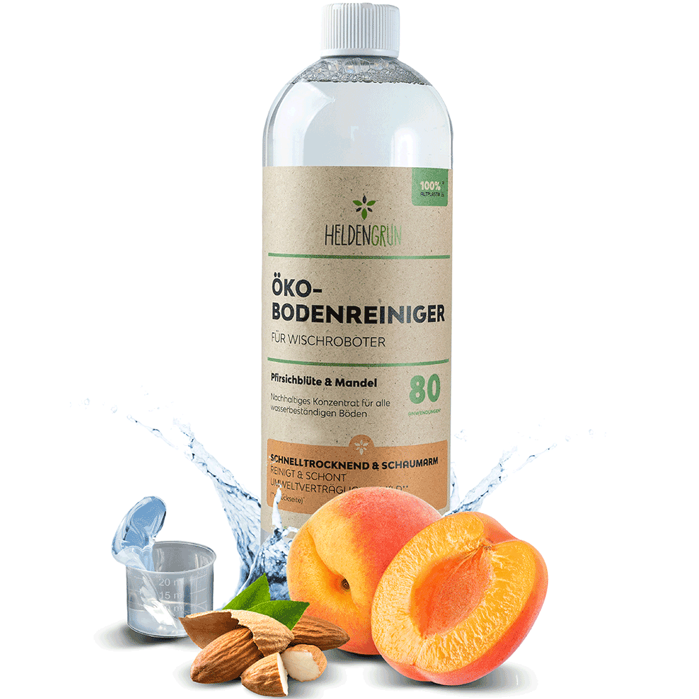 Bild: Heldengrün Bodenreiniger für Wischroboter Pfirsichblüte