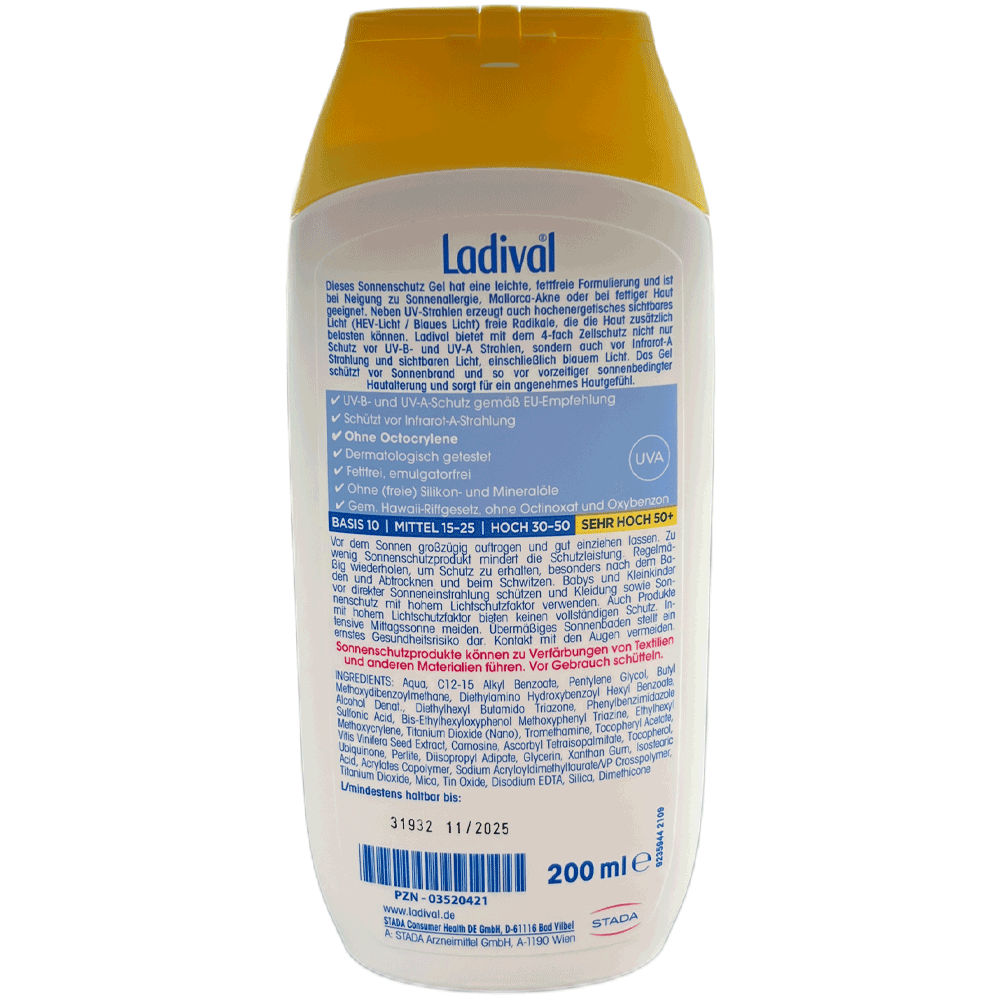 Bild: Ladival Sonnenschutz Gel Allergische Haut LSF 50+