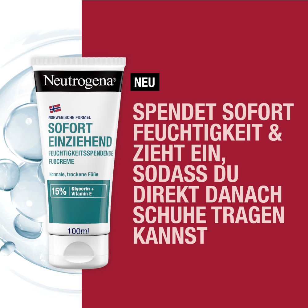 Bild: Neutrogena Sofort Einziehend Feuchtigkeitsspendende Fußcreme