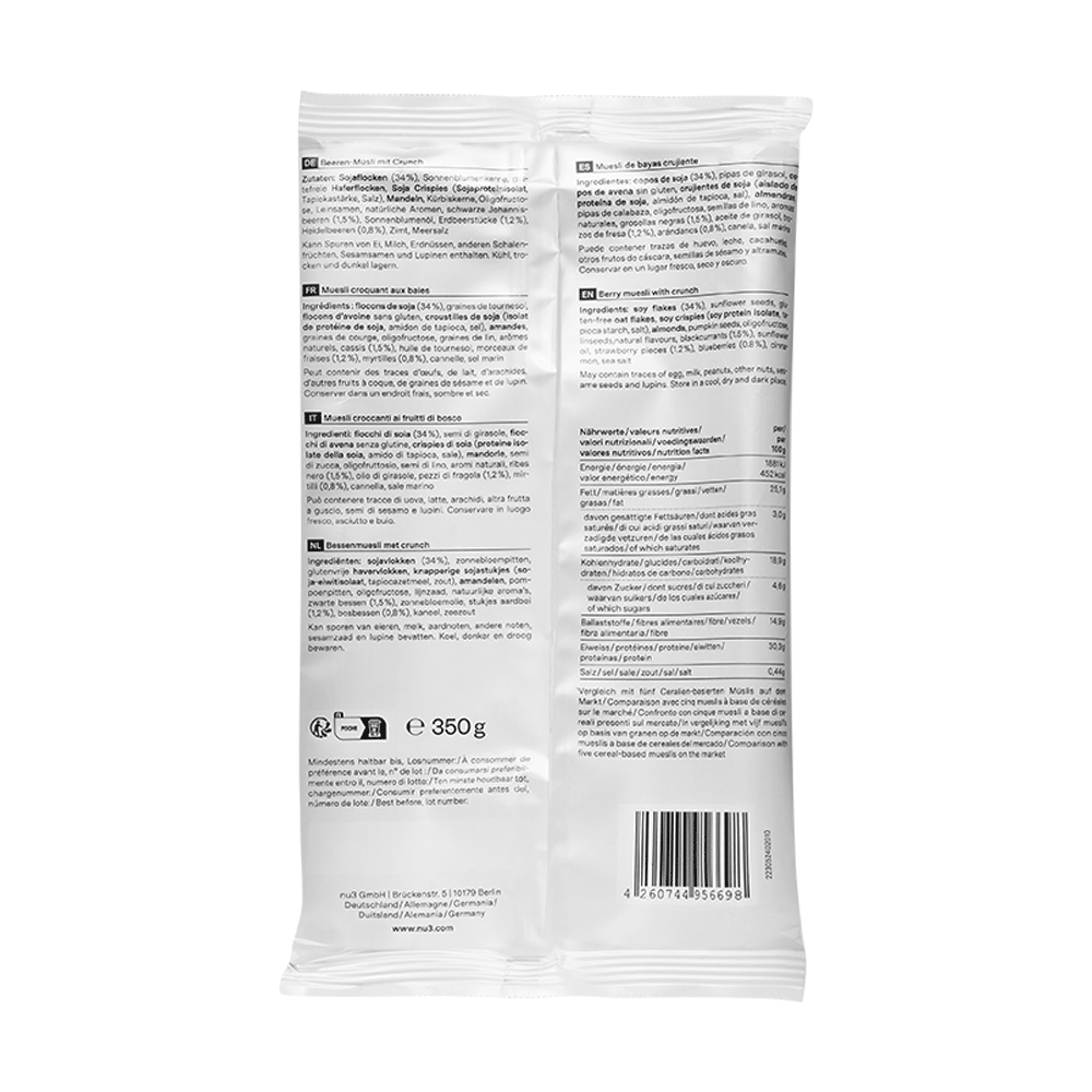 Bild: NU3 Fit Protein Müsli Berry Crunch