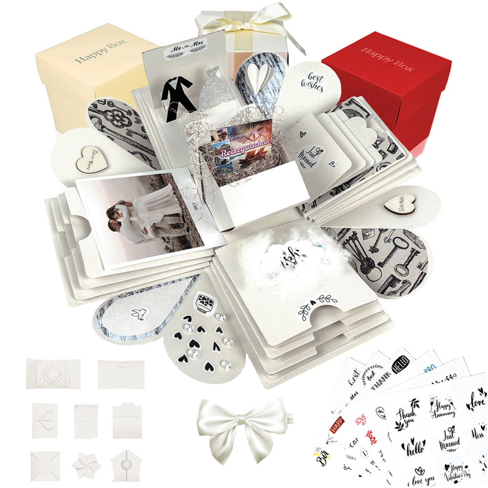 Bild: Happy Box Foto Überraschungsbox Creme-Weiß