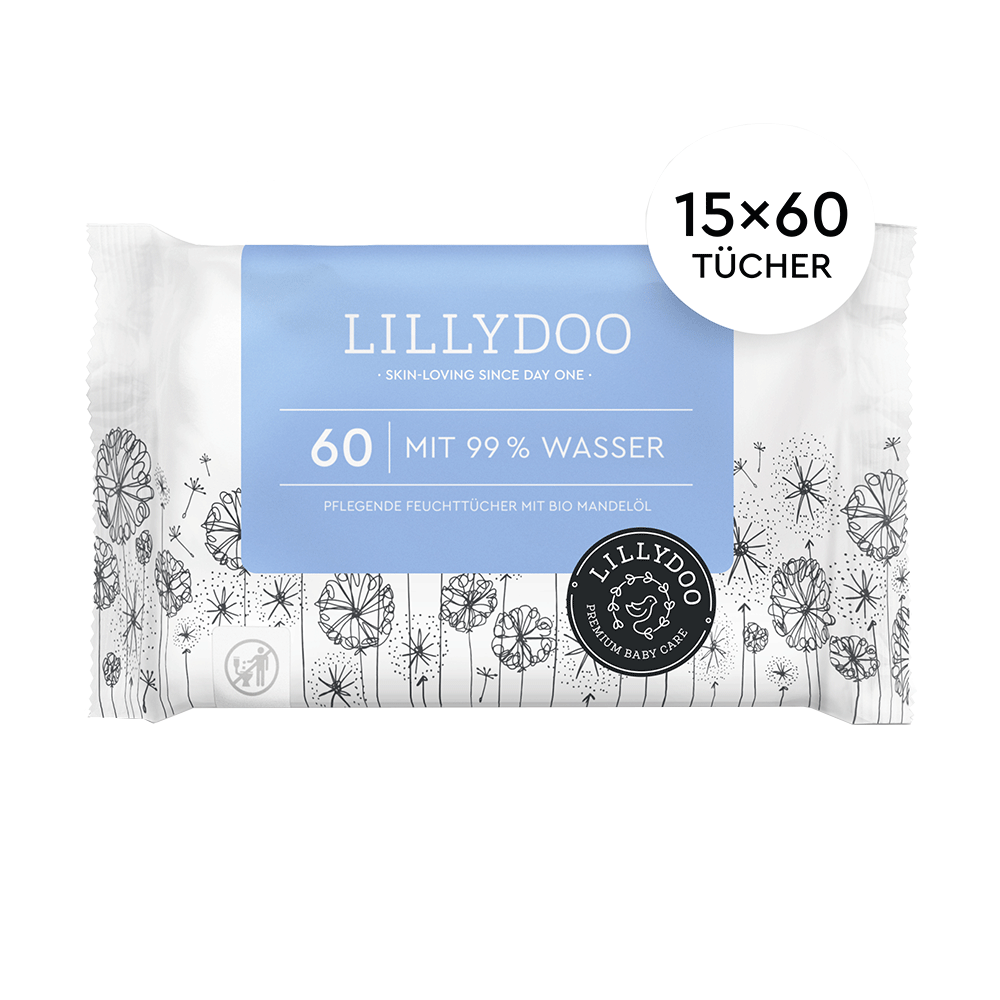 Bild: LILLYDOO Feuchttücher mit 99% Wasser, 15x60 Stück