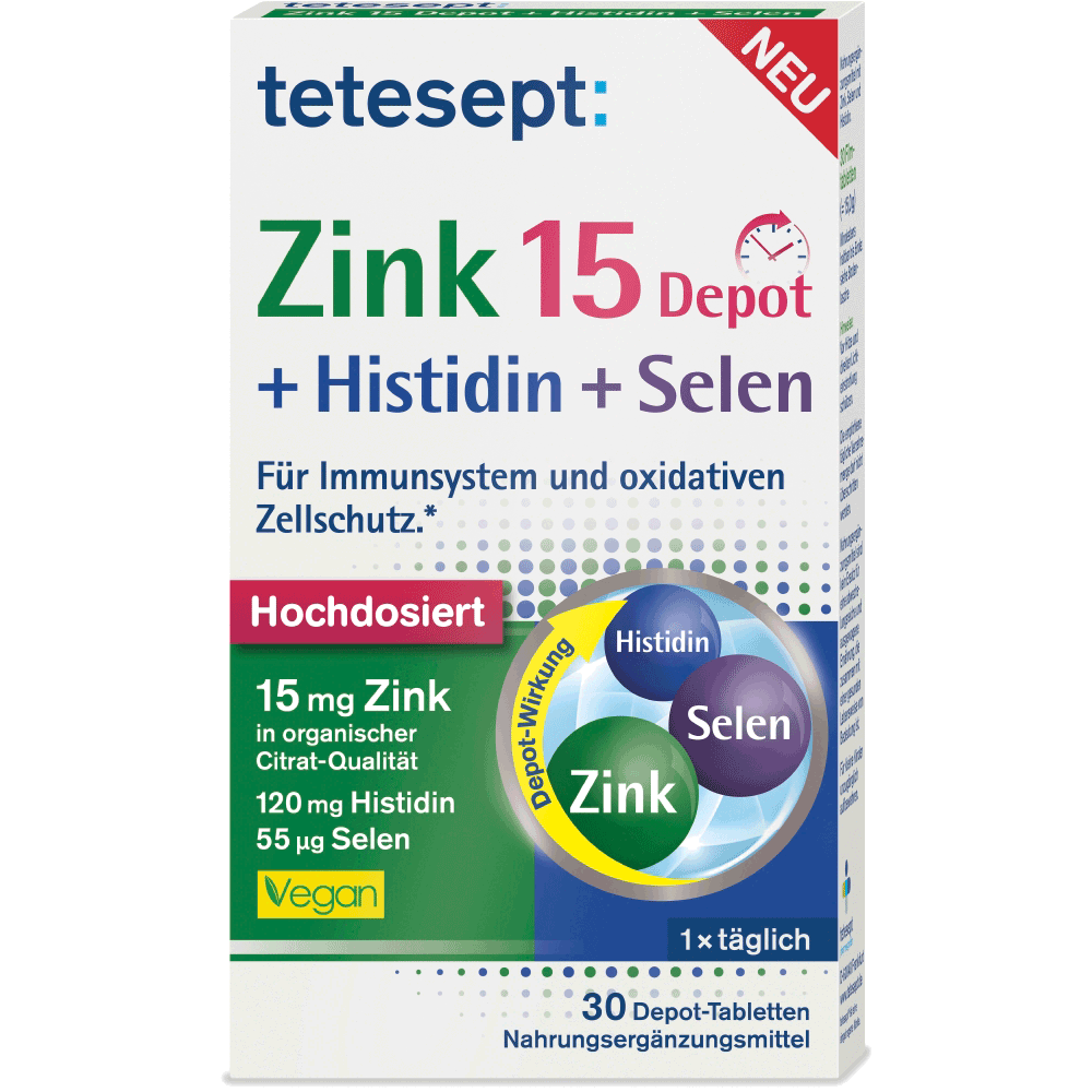 Bild: tetesept: Zink + Selen Depot Tabletten