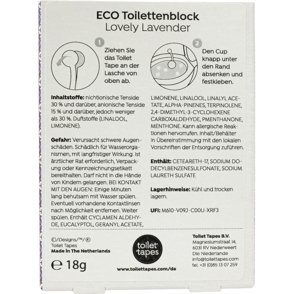 Bild: Toilet Tapes ECO Toilettenblock Lavender