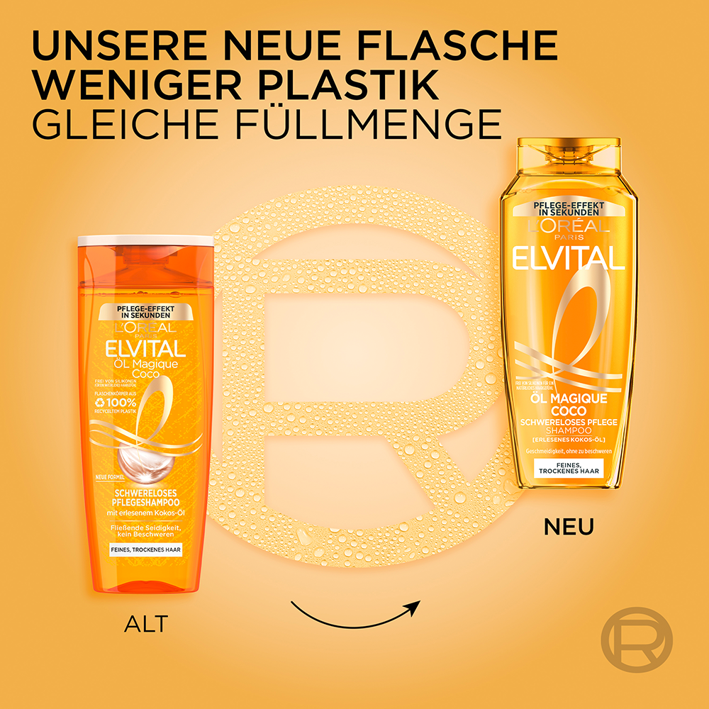 Bild: L'ORÉAL PARIS ELVITAL Öl Magique Coco Schwereloses Pflege Shampoo
