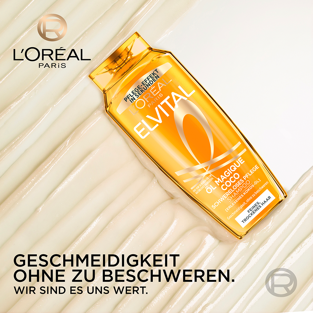 Bild: L'ORÉAL PARIS ELVITAL Öl Magique Coco Schwereloses Pflege Shampoo