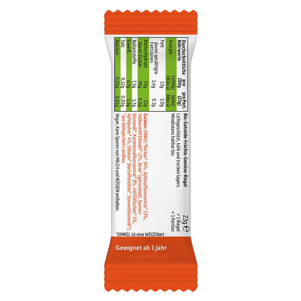 Bild: Freche Freunde Getreideriegel Apfel & Karotte