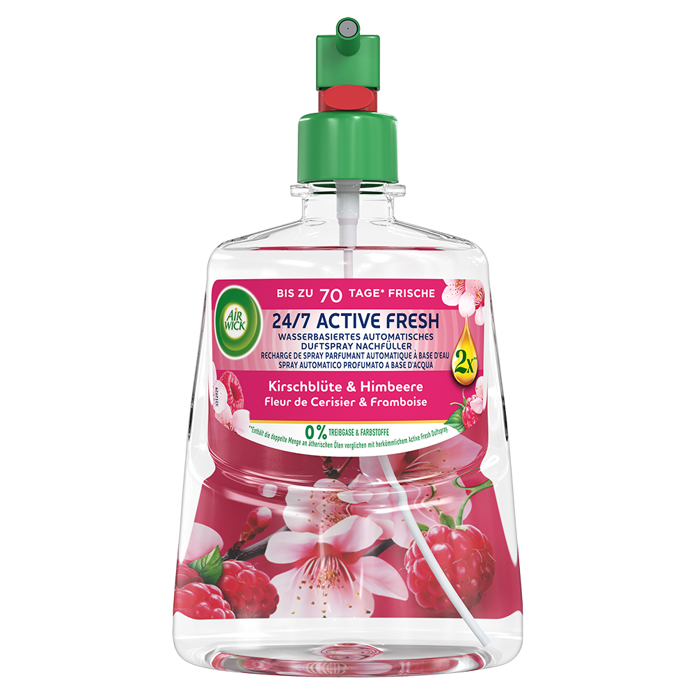 Bild: AIRWICK Active Fresh Automatisches Duftspray Nachfüllung Kirschblüte und Himbeere